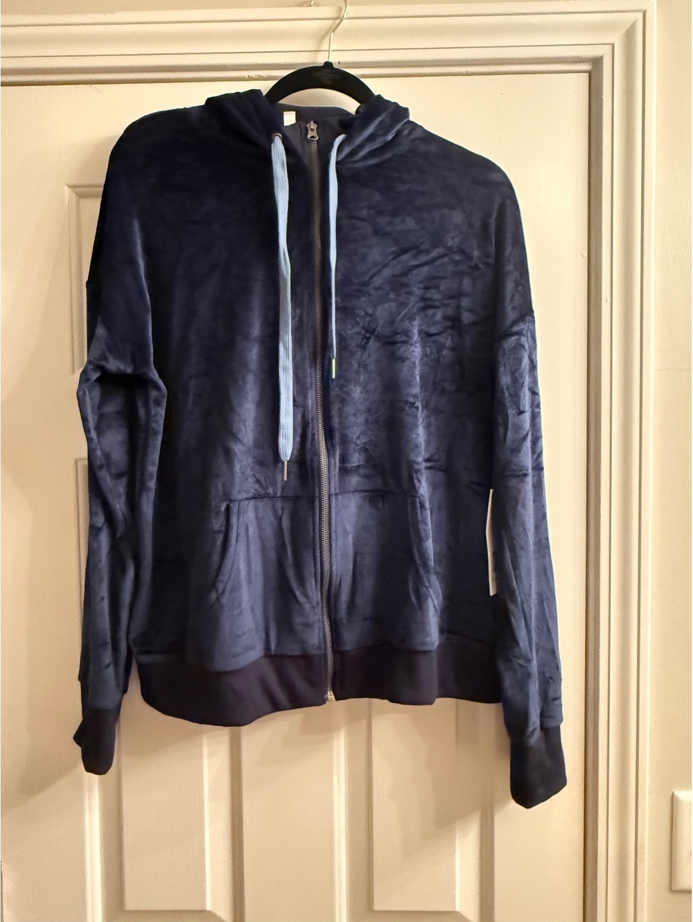 Cozy Bethany XL Navy Blue Full Zip Hoodie